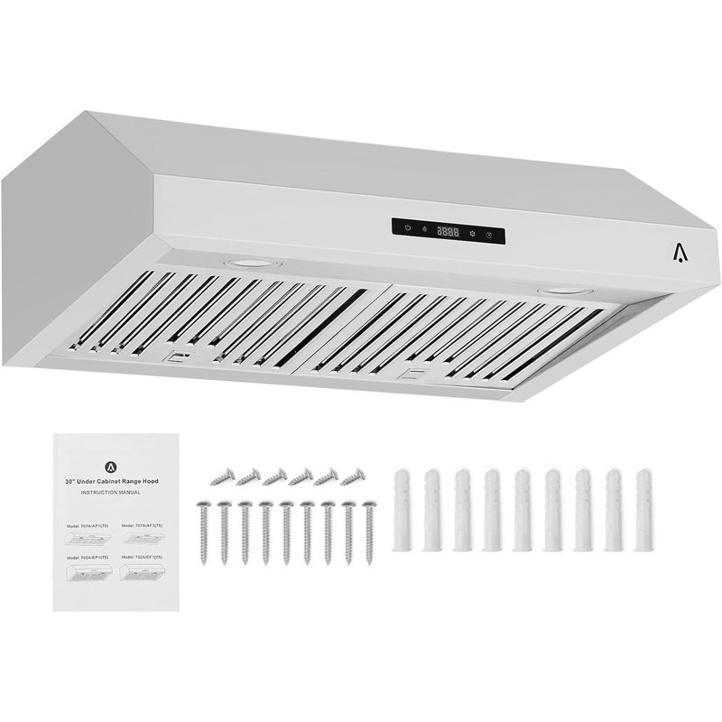 Sangdo Stainless Steel 400 CFM Ductless (Non-Vented) Range Hood with Baffle Filter