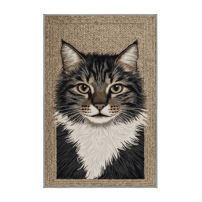 Washable American Wirehair Cats Area Rug, Runner 2' x 4'