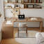 Bureau rectangulaire en bois massif brun clair-719353691-719353688