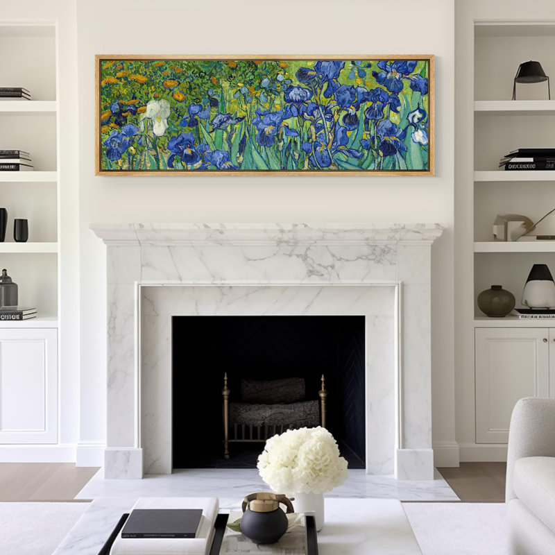 Iris de Vincent Van Gogh, reproduction d'art sur toile, H 20 po x l 60 po, Naturel