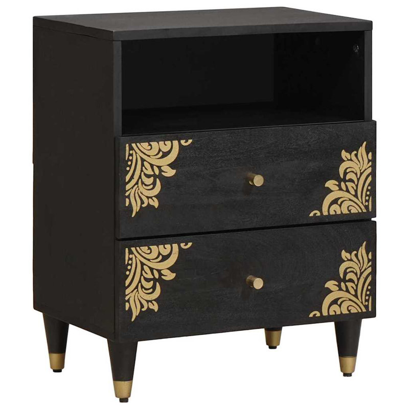 50cm W Solid Wood Bedside Table