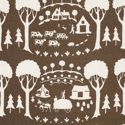 Tissu scène de ferme