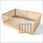 Lit double sur pied en bois massif avec porte Montessori-1128445981-1128445987