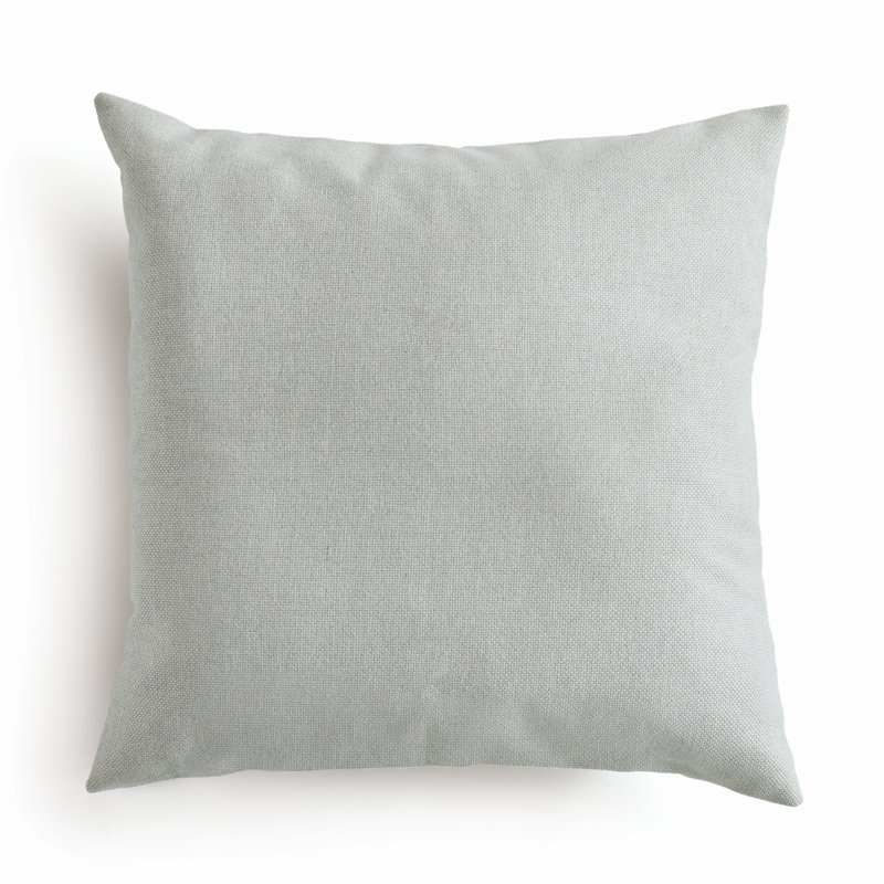 Gage Polyester Throw Square Indoor/Outdoor Pillow Cover & Insert, 24"H x 24"W, Subtle Blue