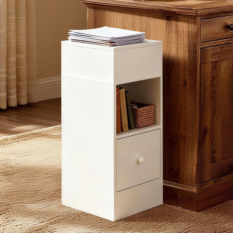 25cm W Manufactured Wood Bedside Table