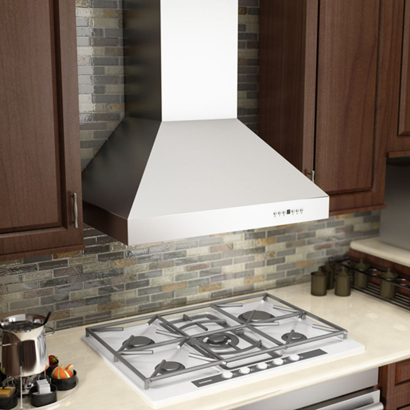 36" 700 CFM Ducted Wall Mount Range Hood in Stainless Steel
