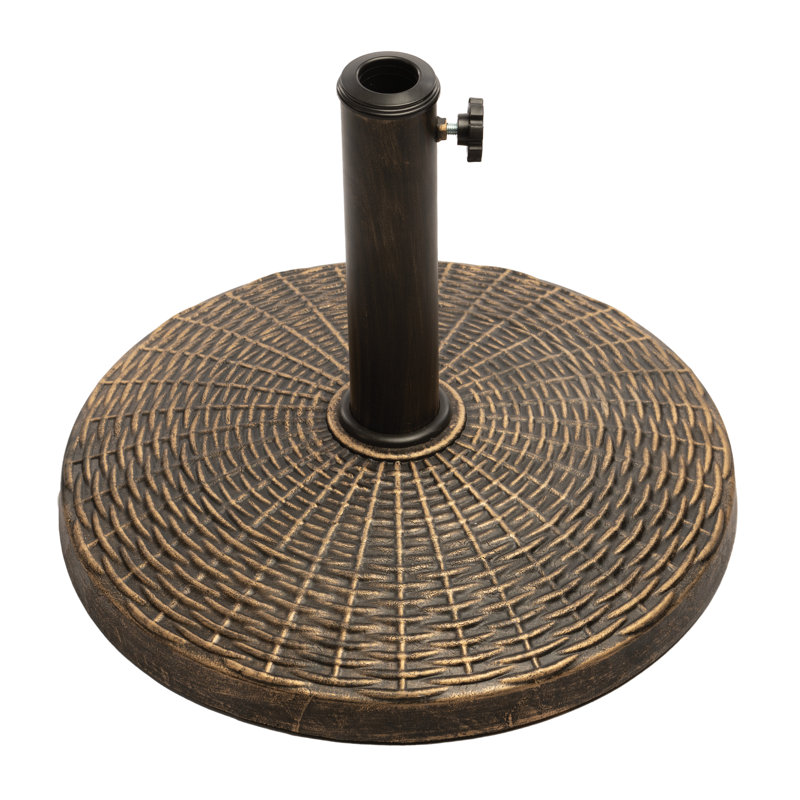 Poids américain: 22 lb Base de parasol ronde en osier pour patio