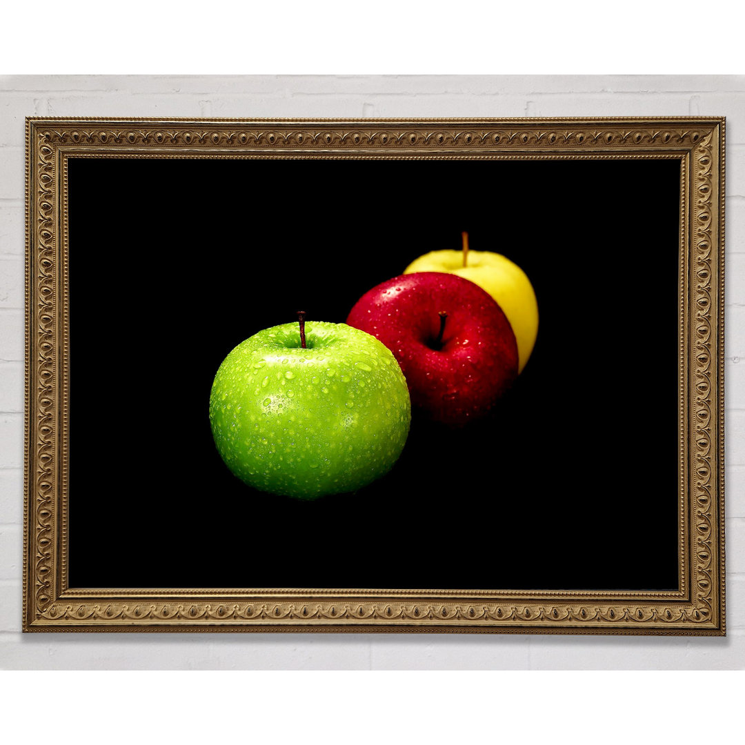 Trio Of Apples - Einzelne Bilderrahmen Kunstdrucke