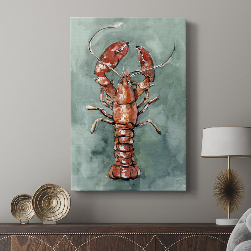 Aquatic Lobster II - galerie sur mesure Cavas, H 27 po x l 18 po