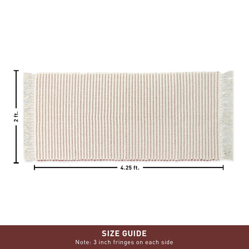 Annzley Cotton Blend Bath Rug, Single - 51" L x 24" W, Beige