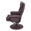 Fauteuil inclinable pivotant rembourré en similicuir