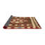Tapis brun/vert de zone contemporaine-1863914380