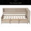 Lit de jour en bois avec tablettes de rangement, USB, DEL et lit gigogne-1793953276-1793953278