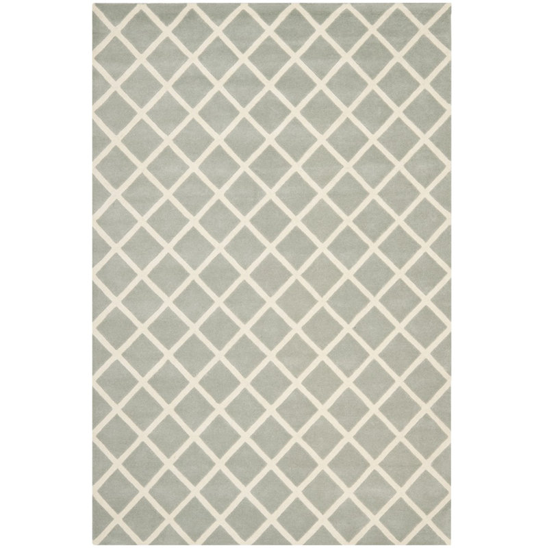Teresita Hand Tufted Wool Geometric Rug, Rectangle 8'9" x 12'