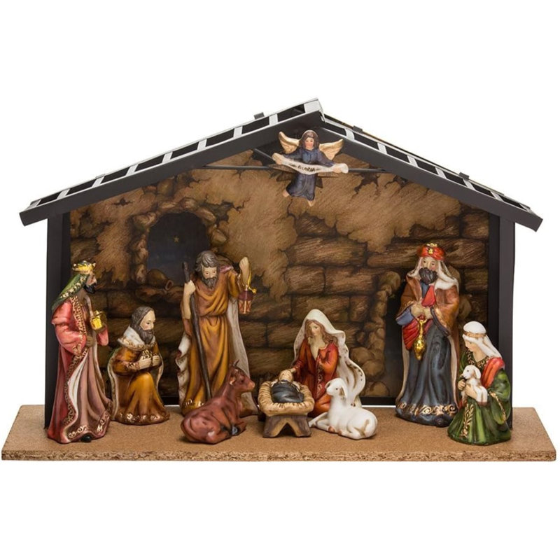 Ensemble de 10 pièces de table de crèche en porcelaine Kurt Adler