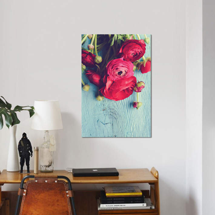 «Flower», impression sur toile, H 18 po x l 12 po x P 1,5 po, Toile tendue, Pas de tapis