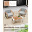 Fauteuil de jardin en aluminium avec coussins de 15 cm d'épaisseur et accoudoirs imitation bois (paquet de 2)-1649757015
