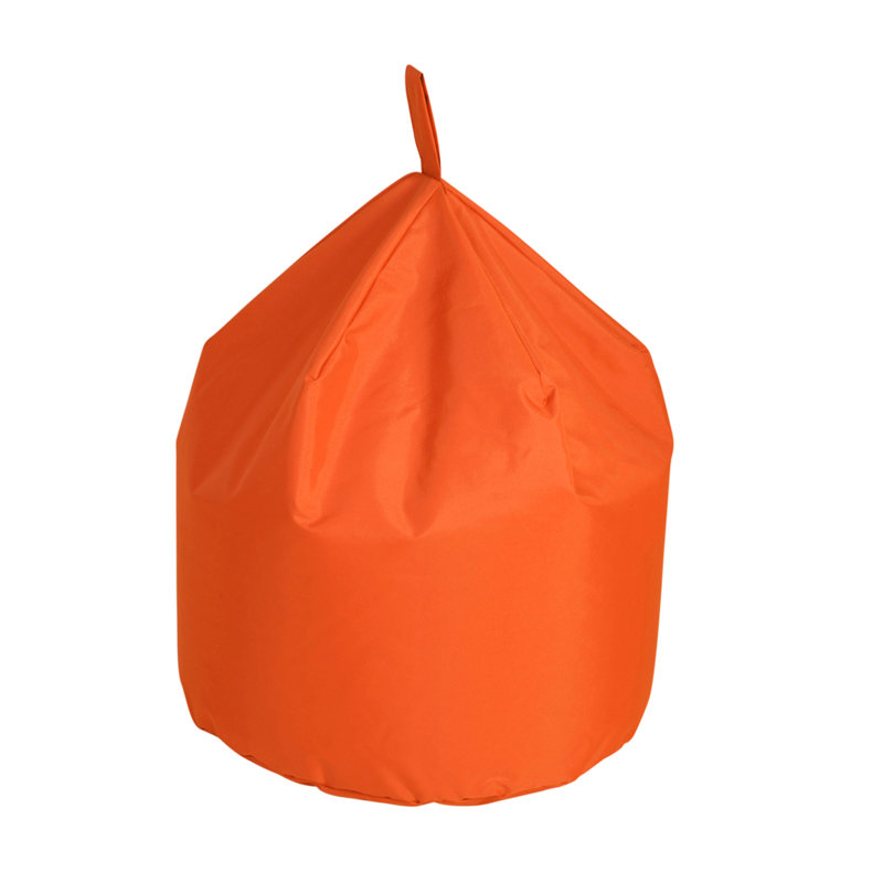 Polyester Outdoor Friendly Refillable Classic Bean Bag, 40 cm H x 50 cm W x 50 cm D, Orange