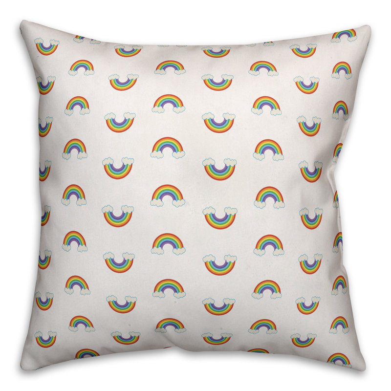  Rainbow Pattern Throw Pillow