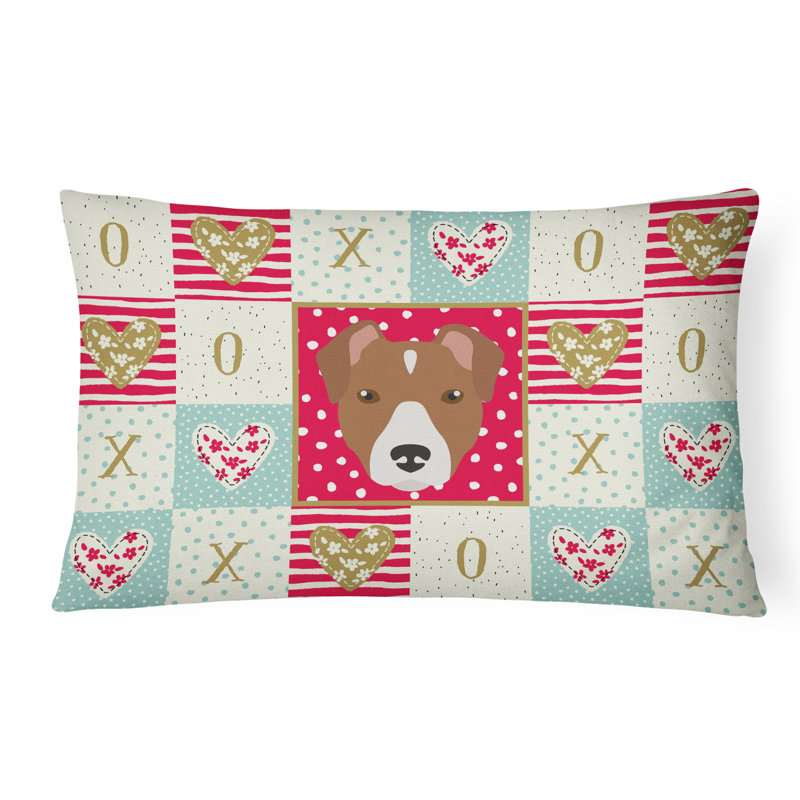  Coussin Rat Terrier Love Patchwork