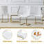 Ensemble de table de salle à manger moderne 63 po pour 4 à 6, table rectangulaire en faux marbre pour la salle à manger et la cuisine-938915539-938915538