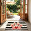 Tapis noir et rouge pour animal de compagnie