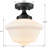 Rhodes Schoolhouse Ceiling Light Fixture With Milk Glass Shade 1-light-355281279