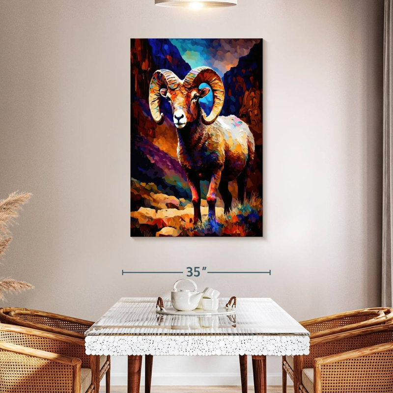 Bighorn Sheep I, 48" H x 32" W
