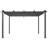 Outdoor Retractable Pergola with Sun Shade Canopy Aluminum Gray-111626616-111626612