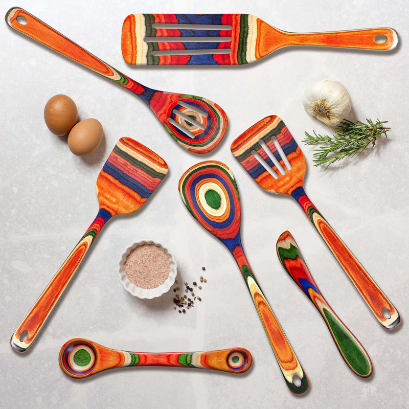 Baltique Marrakesh 7-Piece Layered Birch Utensil Set