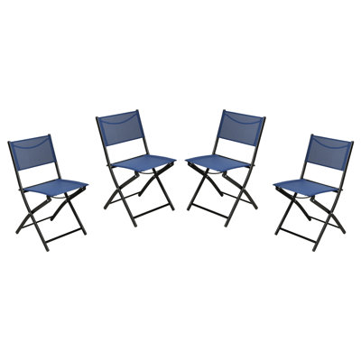 Bismask Commercial Outdoor Flex Comfort Folding Chair with Metal Frame