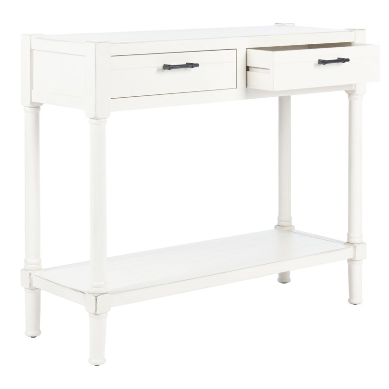 Mehaffey 35.5'' Console Table, Distressed White