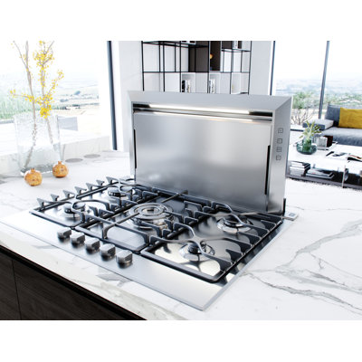 Zephyr Lift 36 in. Telescopic Downdraft System with Multiple Blower Options in Stainless Steel