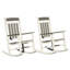 Ensemble de 2 chaises berçantes d'extérieur