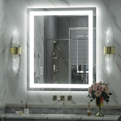 Miroir de salle de bain / de meuble-lavabo à DEL en verre trempé anti-buée certifié UL - Basics by Wayfair ™