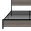 Base de lit plateforme avec tête de lit à DEL avec rangement et 2 USB, grand rangement sous le lit
