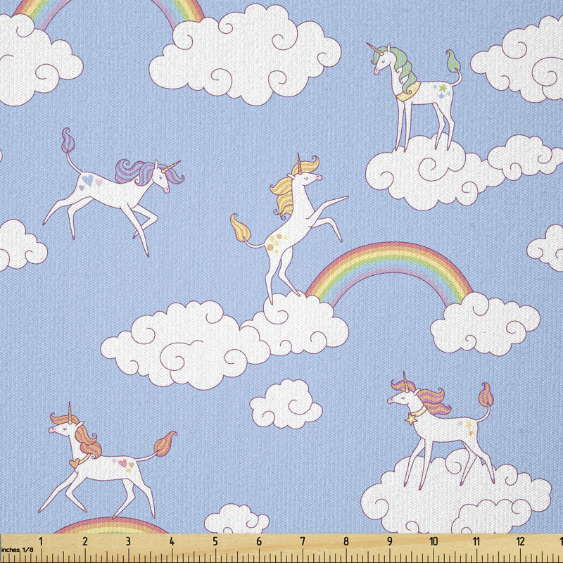 Dexx Mythical Creatures with Rainbows Unicorn Multi-Purpose Fabric