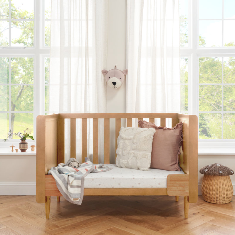 Japandi Mini Cot Bed - Light Oak
