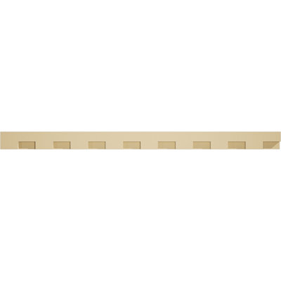 3"H x 1 1/2"P x 48"L Monroe Signature Urethane Dentil Trim w/Backplate, Primed Tan