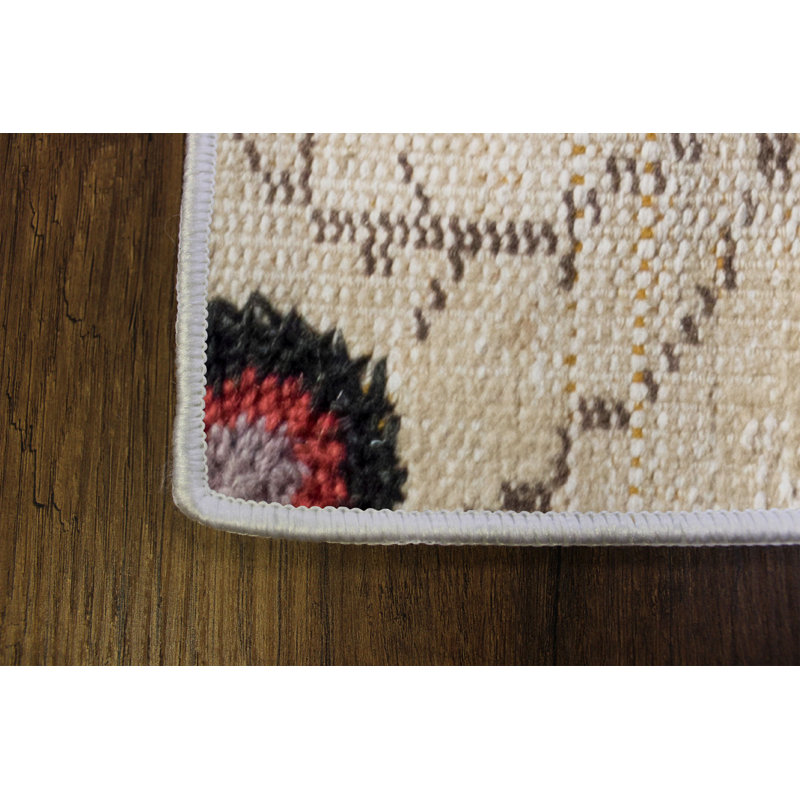 Premium Hall Carpet (3.3 x 6.6 ft), 100% Polyester, 0.4 in Pile Height | Antibacterial, Non-Slip PVC Dot Underside | Machine Washable, 3D Digital Printing | Ideal for Living Room, Bedroom, and Entryway Decor