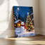 «Snowman Night», art mural sur toile-2020935683