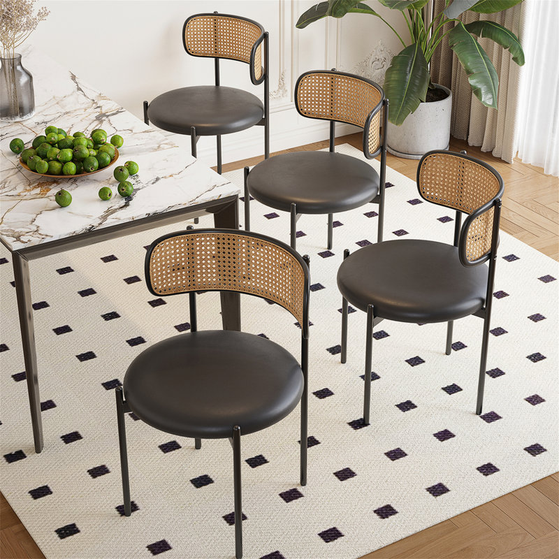 Dining Chairs Set Of 2(Only Dining Chairs), Black