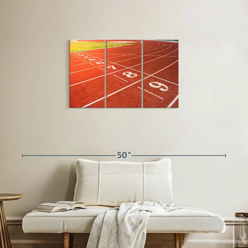 Numbered Tartan Track, 20" H x 33" W