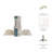 Bookends Marble Stone Lip-Shaped Sculptural Design 6x3x5 Inches White Contemporary Modern for Home Office Set of 2