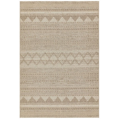 Angelika Rectangle Geometric Flokati Indoor / Outdoor Area Rug