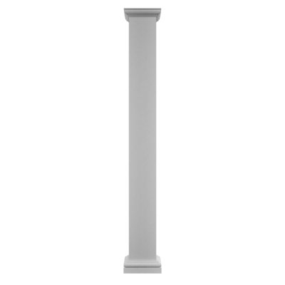 Craftsman Classic Square Non-Tapered Smooth PVC Column Kit, Standard Capital & Standard Base