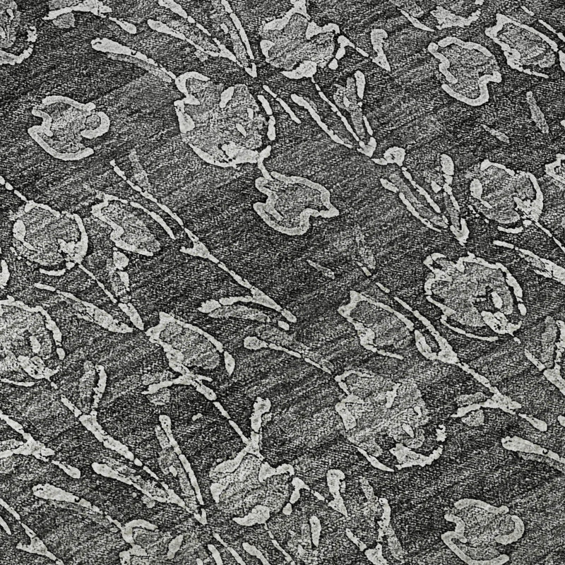 Tapis gris Prisco lavable à la machine de qualité supérieure, Rectangle 10 pi x 14 pi
