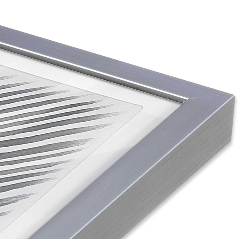 Illusion linéaire III, Polished Chrome Single Picture Framed, H 13,75 po x l 13,75 po