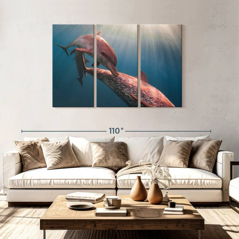 Brampt Amazon River Dolphins, 48" H x 74" W