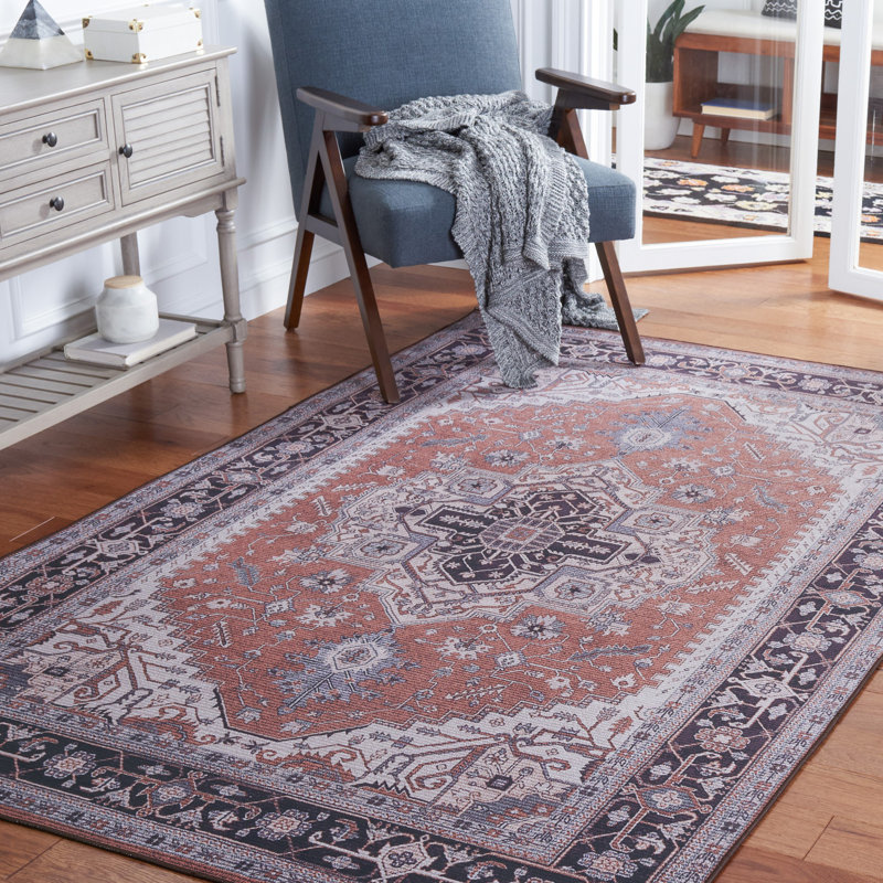 Isai Performance Machine Washable Oriental Rug, Rectangle 5' x 8'
